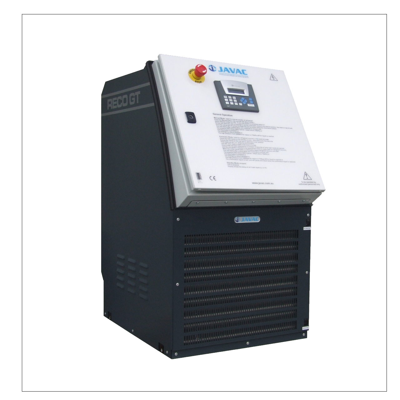 Reco GT Recovery Unit - - JAVAC PTY. LTD.